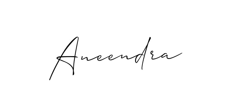 How to make Aneendra name signature. Use Allison_Script style for creating short signs online. This is the latest handwritten sign. Aneendra signature style 2 images and pictures png