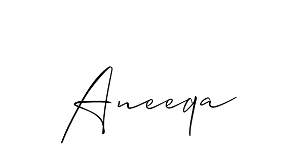 Design your own signature with our free online signature maker. With this signature software, you can create a handwritten (Allison_Script) signature for name Aneeqa. Aneeqa signature style 2 images and pictures png