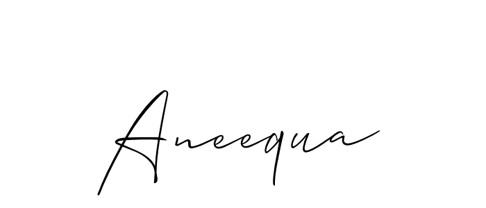 How to make Aneequa name signature. Use Allison_Script style for creating short signs online. This is the latest handwritten sign. Aneequa signature style 2 images and pictures png