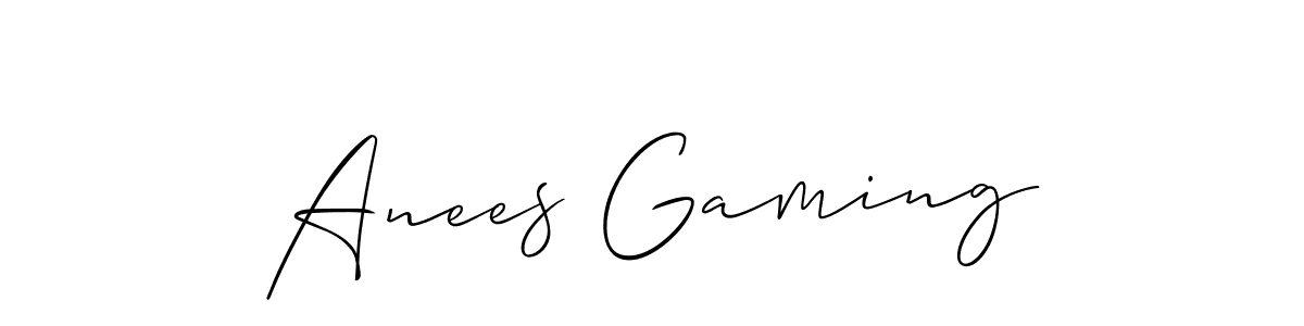How to make Anees Gaming signature? Allison_Script is a professional autograph style. Create handwritten signature for Anees Gaming name. Anees Gaming signature style 2 images and pictures png