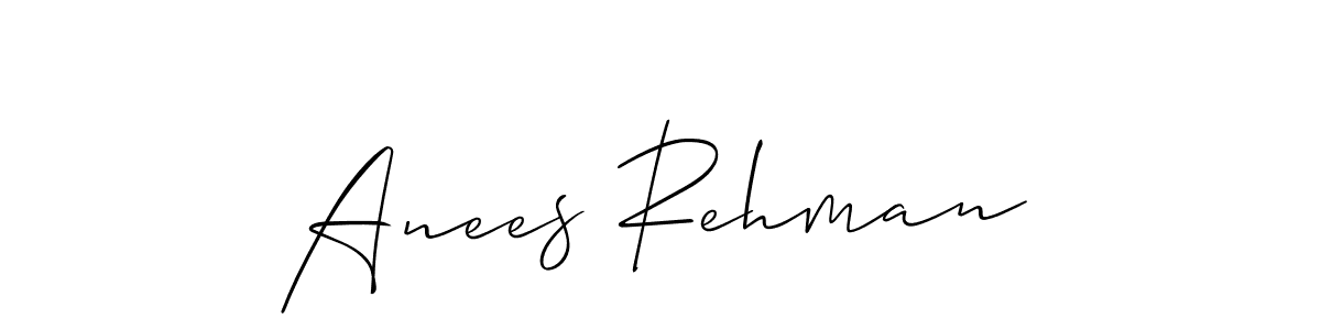 Anees Rehman stylish signature style. Best Handwritten Sign (Allison_Script) for my name. Handwritten Signature Collection Ideas for my name Anees Rehman. Anees Rehman signature style 2 images and pictures png