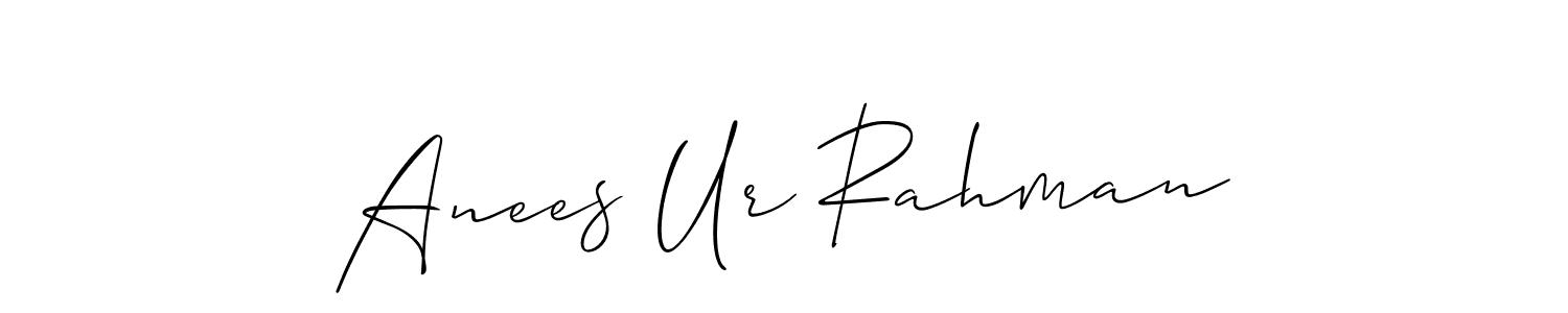 Use a signature maker to create a handwritten signature online. With this signature software, you can design (Allison_Script) your own signature for name Anees Ur Rahman. Anees Ur Rahman signature style 2 images and pictures png