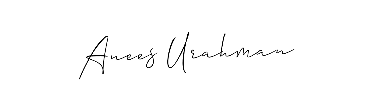Design your own signature with our free online signature maker. With this signature software, you can create a handwritten (Allison_Script) signature for name Anees Urahman. Anees Urahman signature style 2 images and pictures png