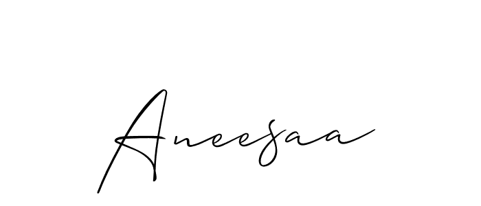 Create a beautiful signature design for name Aneesaa. With this signature (Allison_Script) fonts, you can make a handwritten signature for free. Aneesaa signature style 2 images and pictures png