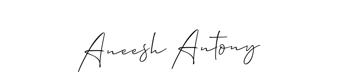 Aneesh Antony stylish signature style. Best Handwritten Sign (Allison_Script) for my name. Handwritten Signature Collection Ideas for my name Aneesh Antony. Aneesh Antony signature style 2 images and pictures png