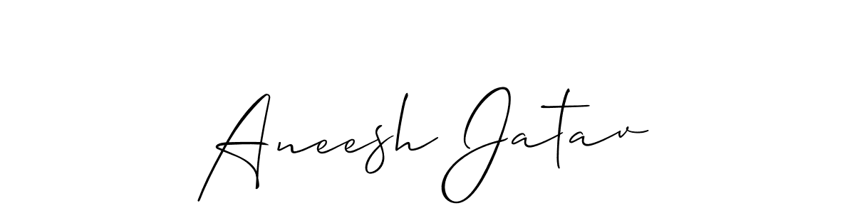 Similarly Allison_Script is the best handwritten signature design. Signature creator online .You can use it as an online autograph creator for name Aneesh Jatav. Aneesh Jatav signature style 2 images and pictures png