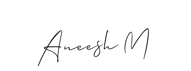 This is the best signature style for the Aneesh M name. Also you like these signature font (Allison_Script). Mix name signature. Aneesh M signature style 2 images and pictures png