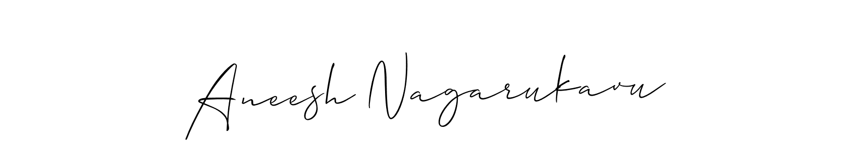 Make a short Aneesh Nagarukavu signature style. Manage your documents anywhere anytime using Allison_Script. Create and add eSignatures, submit forms, share and send files easily. Aneesh Nagarukavu signature style 2 images and pictures png