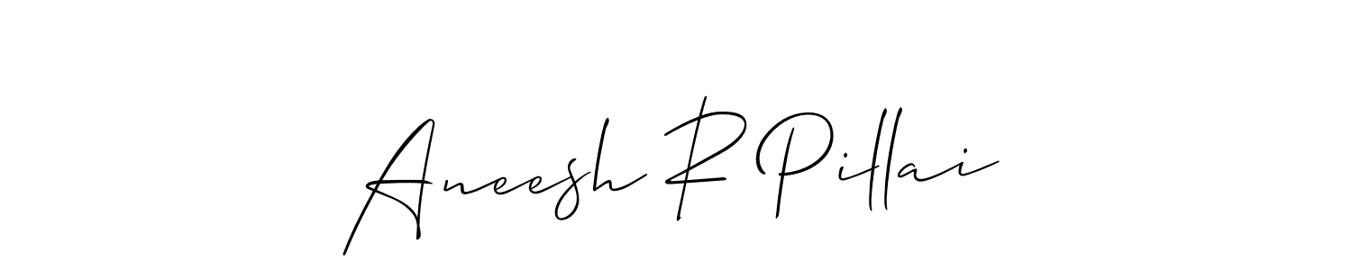 Aneesh R Pillai stylish signature style. Best Handwritten Sign (Allison_Script) for my name. Handwritten Signature Collection Ideas for my name Aneesh R Pillai. Aneesh R Pillai signature style 2 images and pictures png