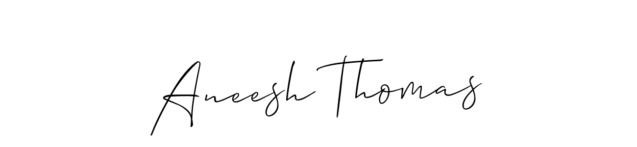 Design your own signature with our free online signature maker. With this signature software, you can create a handwritten (Allison_Script) signature for name Aneesh Thomas. Aneesh Thomas signature style 2 images and pictures png