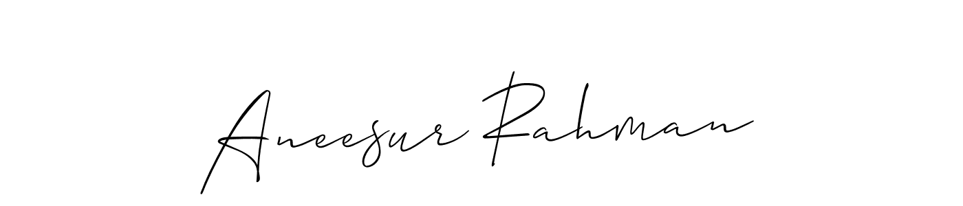 if you are searching for the best signature style for your name Aneesur Rahman. so please give up your signature search. here we have designed multiple signature styles  using Allison_Script. Aneesur Rahman signature style 2 images and pictures png