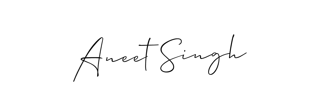 Make a beautiful signature design for name Aneet Singh. With this signature (Allison_Script) style, you can create a handwritten signature for free. Aneet Singh signature style 2 images and pictures png