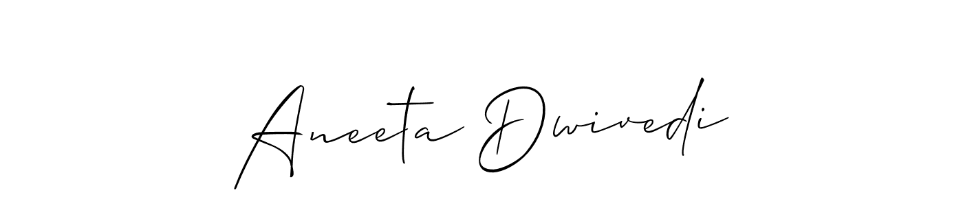 Make a beautiful signature design for name Aneeta Dwivedi. With this signature (Allison_Script) style, you can create a handwritten signature for free. Aneeta Dwivedi signature style 2 images and pictures png