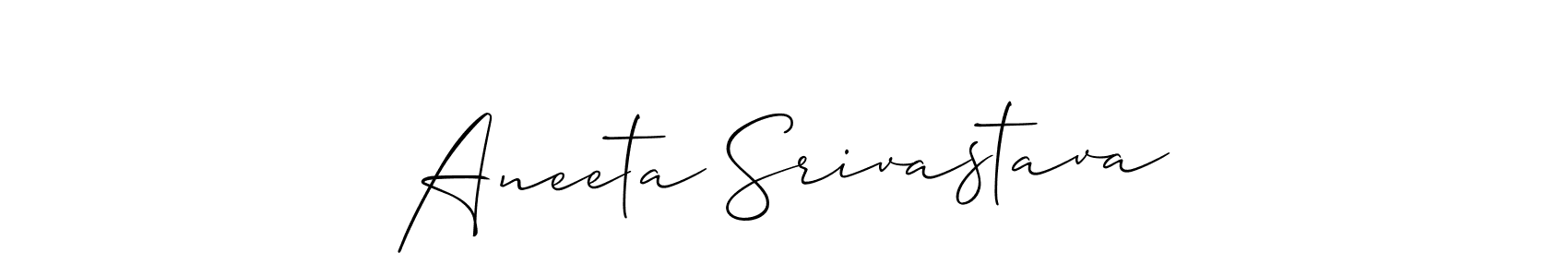 It looks lik you need a new signature style for name Aneeta Srivastava. Design unique handwritten (Allison_Script) signature with our free signature maker in just a few clicks. Aneeta Srivastava signature style 2 images and pictures png