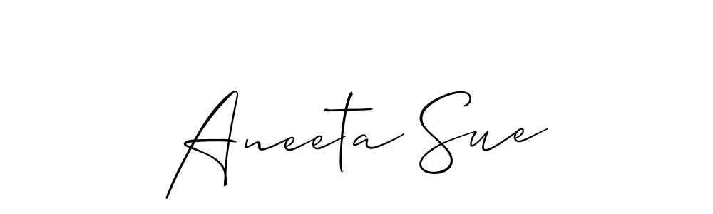 Make a beautiful signature design for name Aneeta Sue. With this signature (Allison_Script) style, you can create a handwritten signature for free. Aneeta Sue signature style 2 images and pictures png