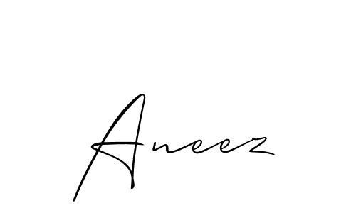 Allison_Script is a professional signature style that is perfect for those who want to add a touch of class to their signature. It is also a great choice for those who want to make their signature more unique. Get Aneez name to fancy signature for free. Aneez signature style 2 images and pictures png