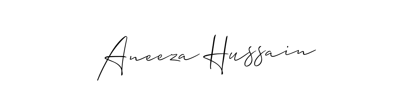 It looks lik you need a new signature style for name Aneeza Hussain. Design unique handwritten (Allison_Script) signature with our free signature maker in just a few clicks. Aneeza Hussain signature style 2 images and pictures png