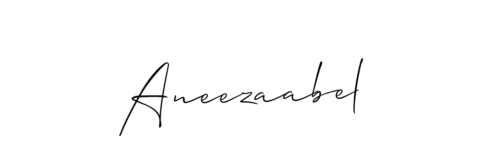 Make a short Aneezaabel signature style. Manage your documents anywhere anytime using Allison_Script. Create and add eSignatures, submit forms, share and send files easily. Aneezaabel signature style 2 images and pictures png