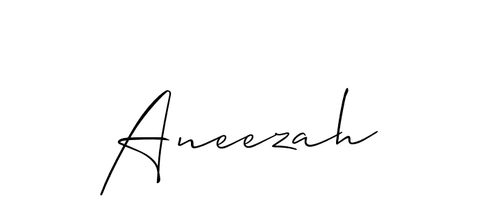 You should practise on your own different ways (Allison_Script) to write your name (Aneezah) in signature. don't let someone else do it for you. Aneezah signature style 2 images and pictures png