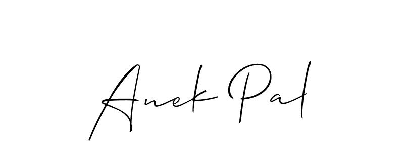 Make a beautiful signature design for name Anek Pal. With this signature (Allison_Script) style, you can create a handwritten signature for free. Anek Pal signature style 2 images and pictures png
