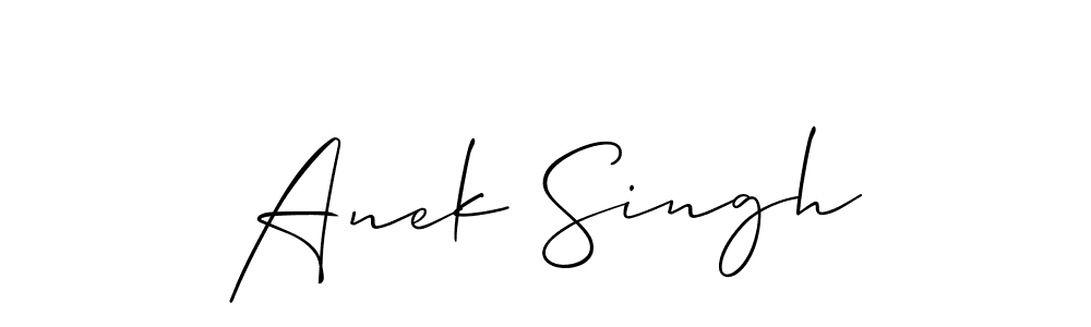 It looks lik you need a new signature style for name Anek Singh. Design unique handwritten (Allison_Script) signature with our free signature maker in just a few clicks. Anek Singh signature style 2 images and pictures png