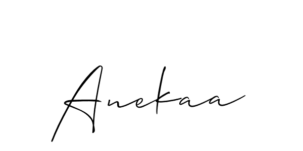 Make a short Anekaa signature style. Manage your documents anywhere anytime using Allison_Script. Create and add eSignatures, submit forms, share and send files easily. Anekaa signature style 2 images and pictures png