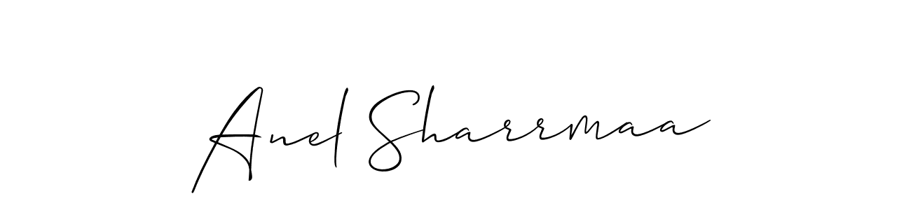 Create a beautiful signature design for name Anel Sharrmaa. With this signature (Allison_Script) fonts, you can make a handwritten signature for free. Anel Sharrmaa signature style 2 images and pictures png