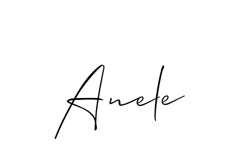 Design your own signature with our free online signature maker. With this signature software, you can create a handwritten (Allison_Script) signature for name Anele. Anele signature style 2 images and pictures png