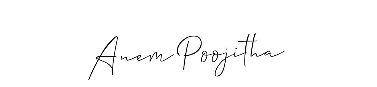 Best and Professional Signature Style for Anem Poojitha. Allison_Script Best Signature Style Collection. Anem Poojitha signature style 2 images and pictures png