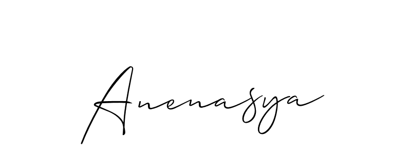 Once you've used our free online signature maker to create your best signature Allison_Script style, it's time to enjoy all of the benefits that Anenasya name signing documents. Anenasya signature style 2 images and pictures png