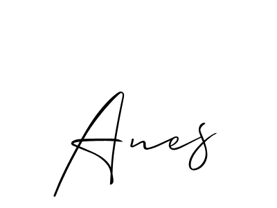 It looks lik you need a new signature style for name Anes. Design unique handwritten (Allison_Script) signature with our free signature maker in just a few clicks. Anes signature style 2 images and pictures png