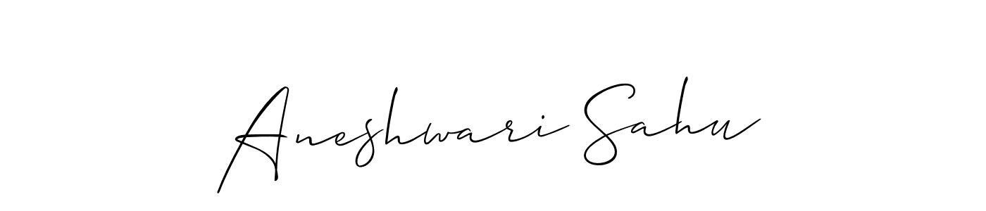 Aneshwari Sahu stylish signature style. Best Handwritten Sign (Allison_Script) for my name. Handwritten Signature Collection Ideas for my name Aneshwari Sahu. Aneshwari Sahu signature style 2 images and pictures png