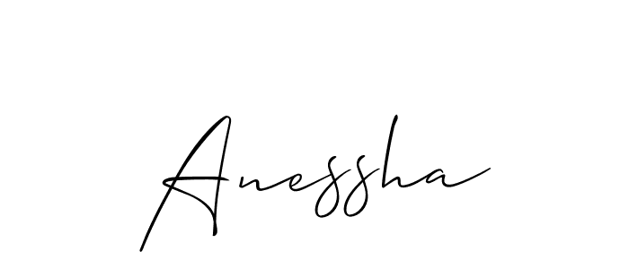 Make a beautiful signature design for name Anessha. With this signature (Allison_Script) style, you can create a handwritten signature for free. Anessha signature style 2 images and pictures png