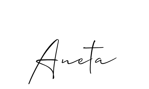 if you are searching for the best signature style for your name Aneta. so please give up your signature search. here we have designed multiple signature styles  using Allison_Script. Aneta signature style 2 images and pictures png