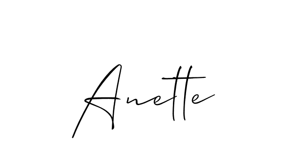 Anette stylish signature style. Best Handwritten Sign (Allison_Script) for my name. Handwritten Signature Collection Ideas for my name Anette. Anette signature style 2 images and pictures png