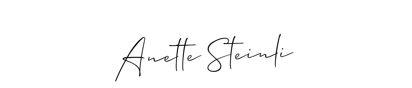 Also we have Anette Steinli name is the best signature style. Create professional handwritten signature collection using Allison_Script autograph style. Anette Steinli signature style 2 images and pictures png