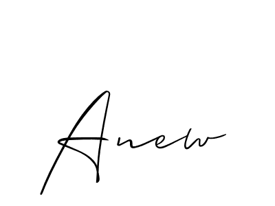 Create a beautiful signature design for name Anew. With this signature (Allison_Script) fonts, you can make a handwritten signature for free. Anew signature style 2 images and pictures png