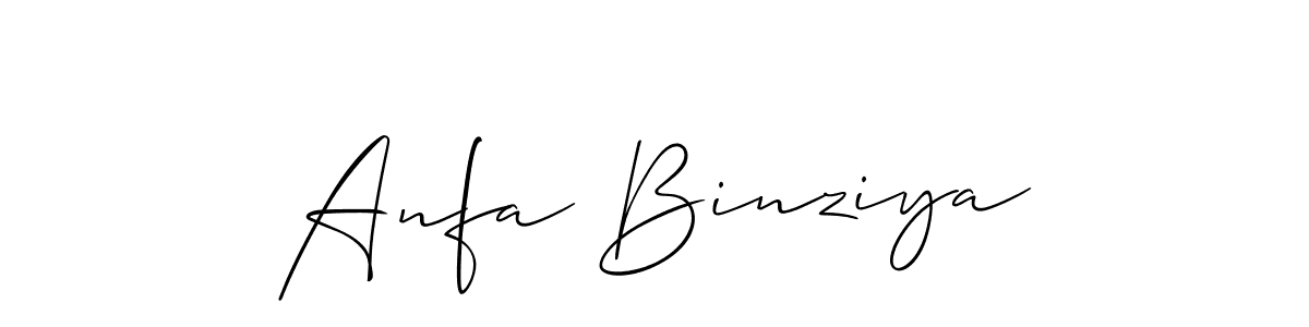 Best and Professional Signature Style for Anfa Binziya. Allison_Script Best Signature Style Collection. Anfa Binziya signature style 2 images and pictures png