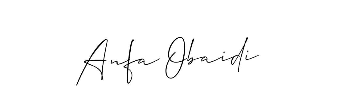 Make a beautiful signature design for name Anfa Obaidi. Use this online signature maker to create a handwritten signature for free. Anfa Obaidi signature style 2 images and pictures png