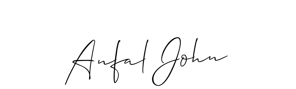 Check out images of Autograph of Anfal John name. Actor Anfal John Signature Style. Allison_Script is a professional sign style online. Anfal John signature style 2 images and pictures png