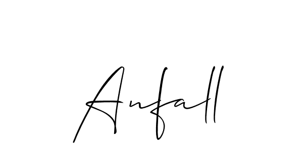 The best way (Allison_Script) to make a short signature is to pick only two or three words in your name. The name Anfall include a total of six letters. For converting this name. Anfall signature style 2 images and pictures png