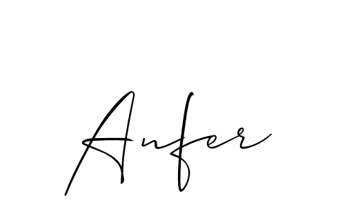 Also You can easily find your signature by using the search form. We will create Anfer name handwritten signature images for you free of cost using Allison_Script sign style. Anfer signature style 2 images and pictures png