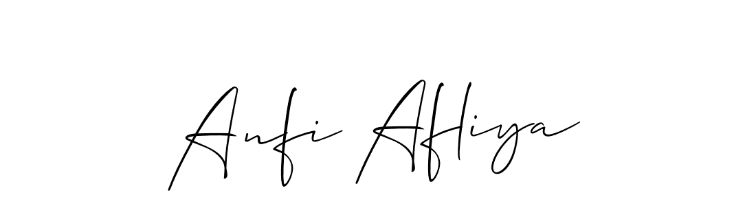 How to make Anfi Afliya signature? Allison_Script is a professional autograph style. Create handwritten signature for Anfi Afliya name. Anfi Afliya signature style 2 images and pictures png