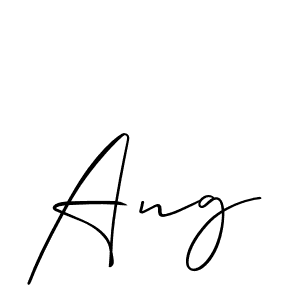 Allison_Script is a professional signature style that is perfect for those who want to add a touch of class to their signature. It is also a great choice for those who want to make their signature more unique. Get Ang name to fancy signature for free. Ang signature style 2 images and pictures png