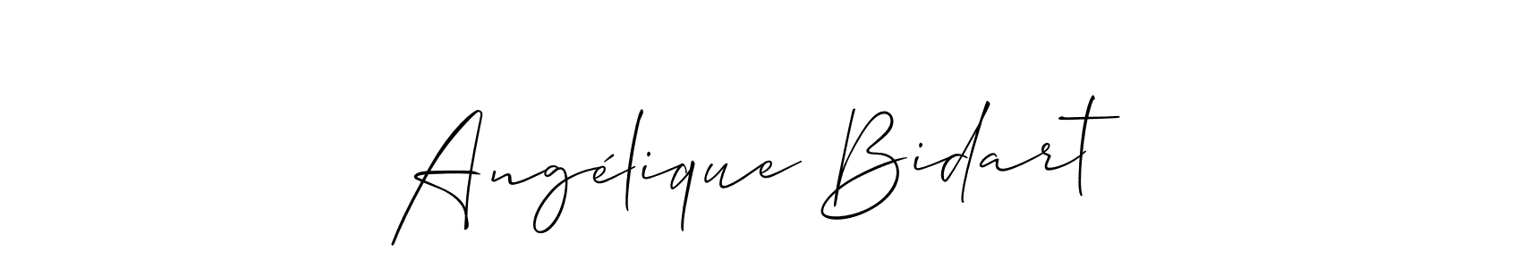 Make a beautiful signature design for name Angélique Bidart. With this signature (Allison_Script) style, you can create a handwritten signature for free. Angélique Bidart signature style 2 images and pictures png