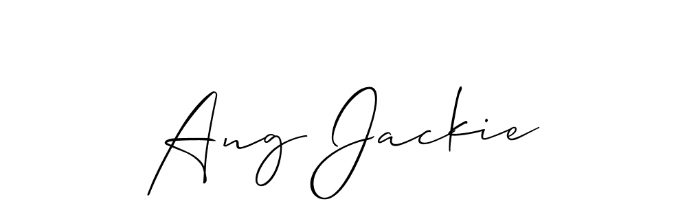 How to make Ang Jackie signature? Allison_Script is a professional autograph style. Create handwritten signature for Ang Jackie name. Ang Jackie signature style 2 images and pictures png