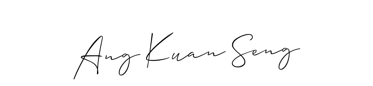 Make a beautiful signature design for name Ang Kuan Seng. With this signature (Allison_Script) style, you can create a handwritten signature for free. Ang Kuan Seng signature style 2 images and pictures png