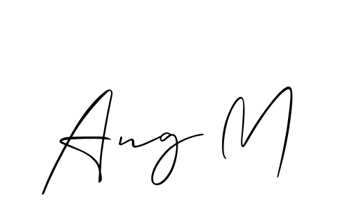 This is the best signature style for the Ang M name. Also you like these signature font (Allison_Script). Mix name signature. Ang M signature style 2 images and pictures png