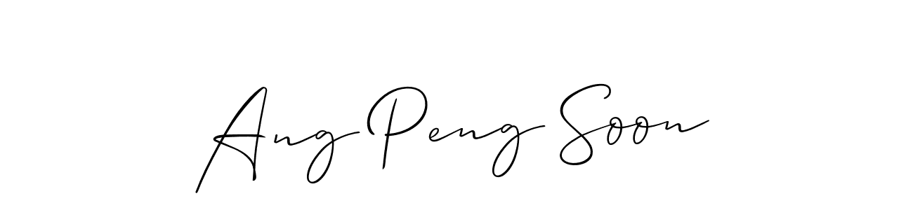 Create a beautiful signature design for name Ang Peng Soon. With this signature (Allison_Script) fonts, you can make a handwritten signature for free. Ang Peng Soon signature style 2 images and pictures png