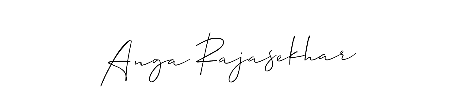 The best way (Allison_Script) to make a short signature is to pick only two or three words in your name. The name Anga Rajasekhar include a total of six letters. For converting this name. Anga Rajasekhar signature style 2 images and pictures png